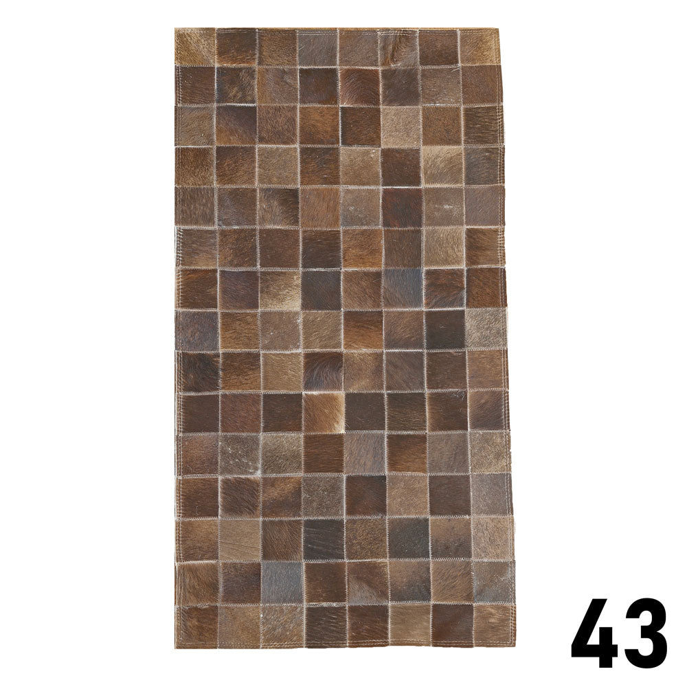 Mosaic Leather Patchwork Rug 3' x 1'5"