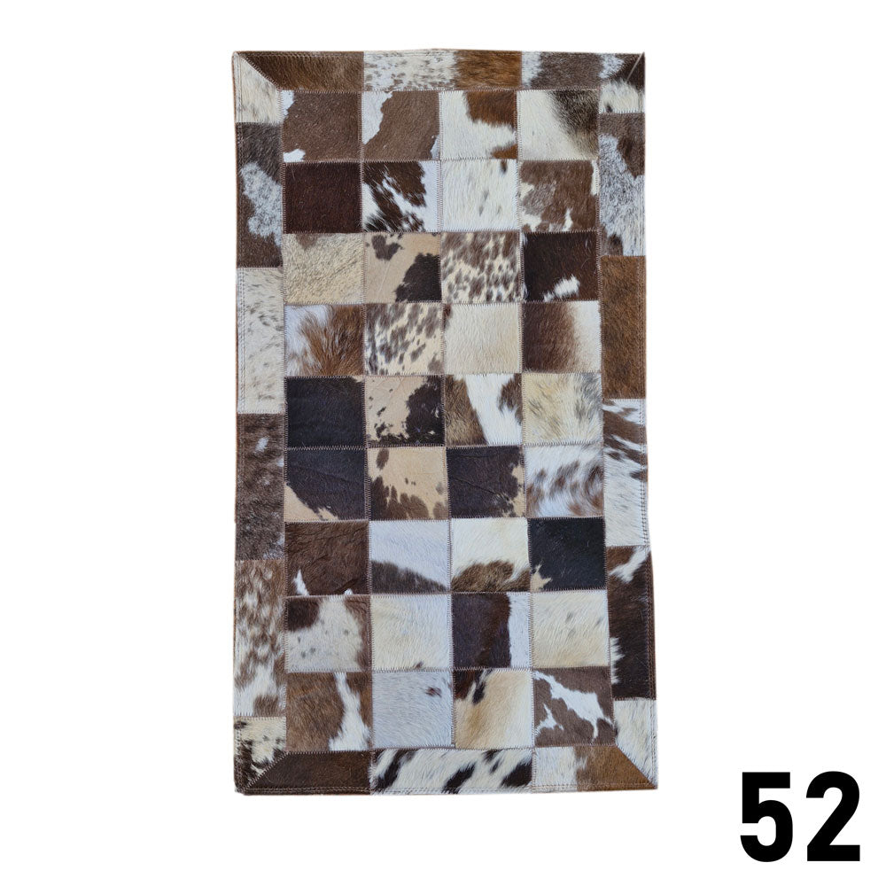 Mosaic Leather Patchwork Rug 3' x 1'5"
