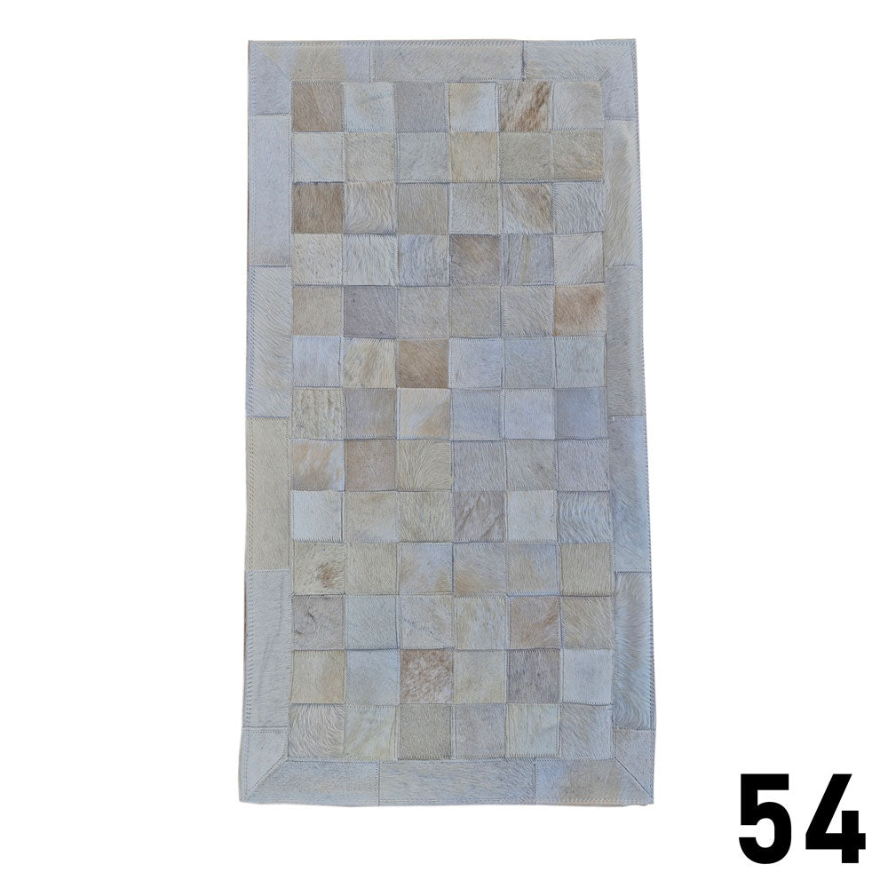 Mosaic Leather Patchwork Rug 3' x 1'5"