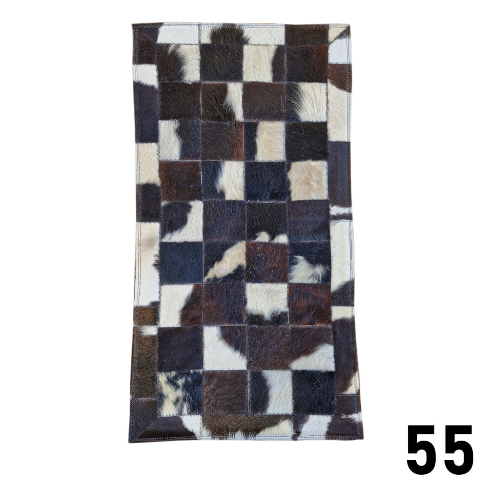 Mosaic Leather Patchwork Rug 3' x 1'5"