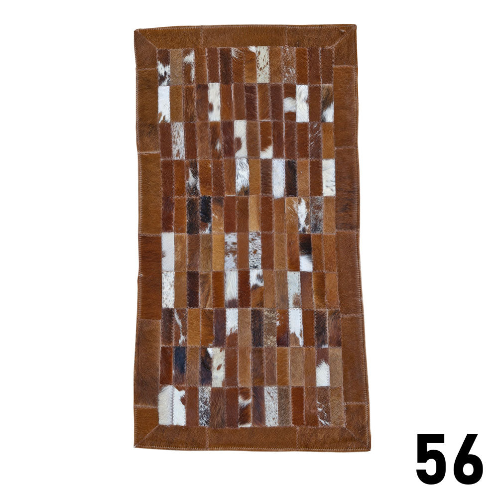 Mosaic Leather Patchwork Rug 3' x 1'5"