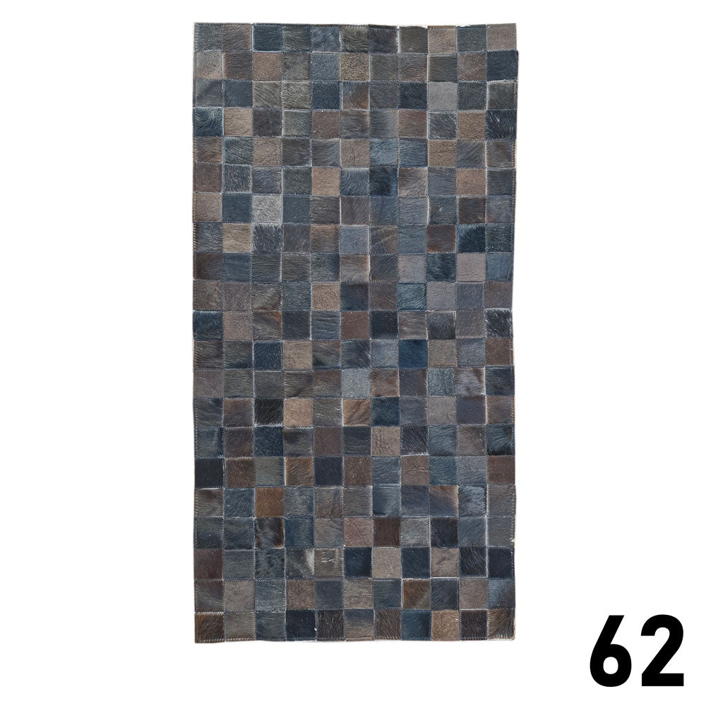Mosaic Leather Patchwork Rug 3' x 1'5"