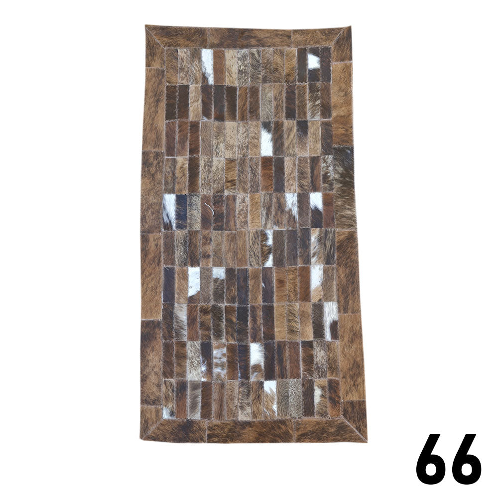 Mosaic Leather Patchwork Rug 3' x 1'5"