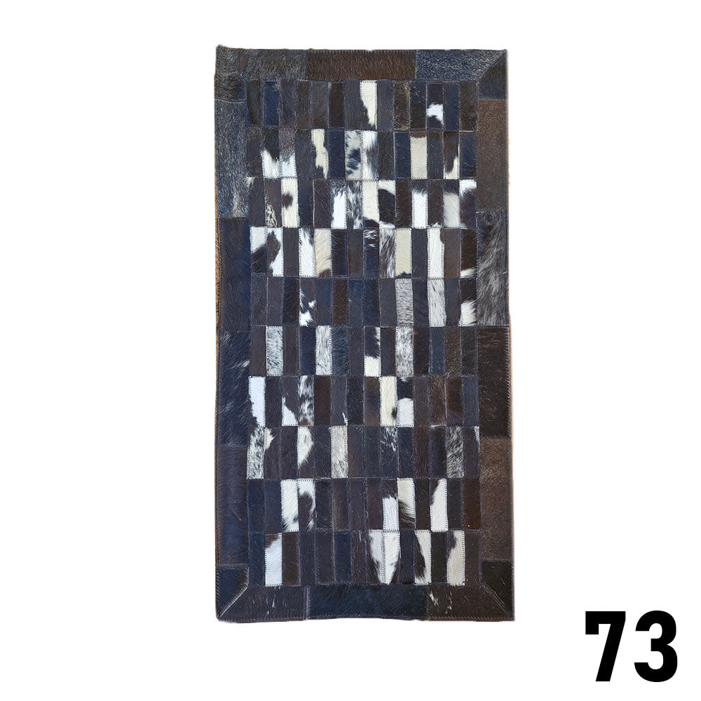 Mosaic Leather Patchwork Rug 3' x 1'5"