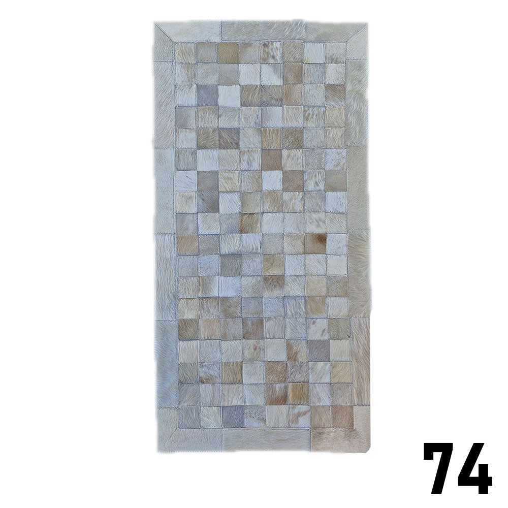 Mosaic Leather Patchwork Rug 3' x 1'5"