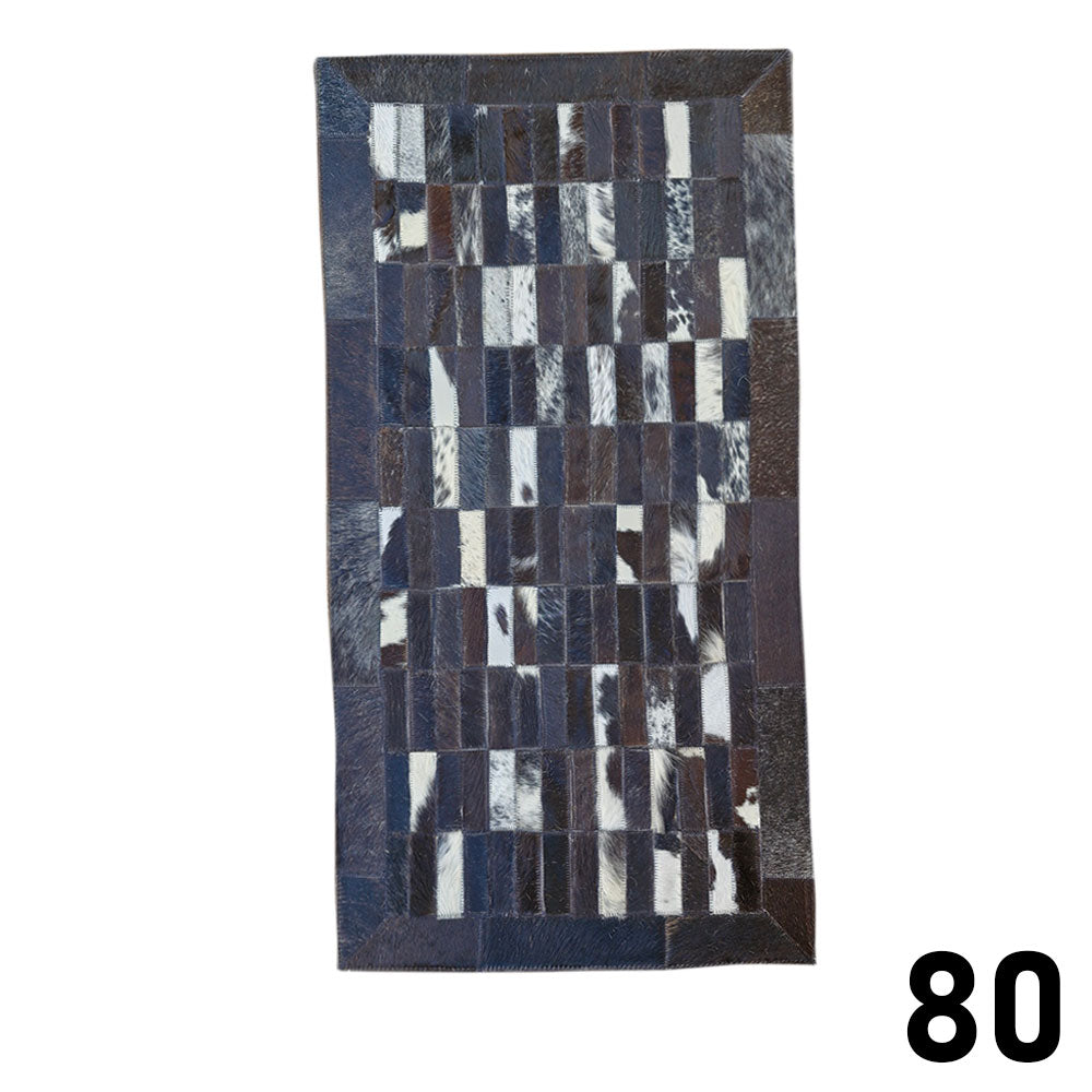 Mosaic Leather Patchwork Rug 3' x 1'5"
