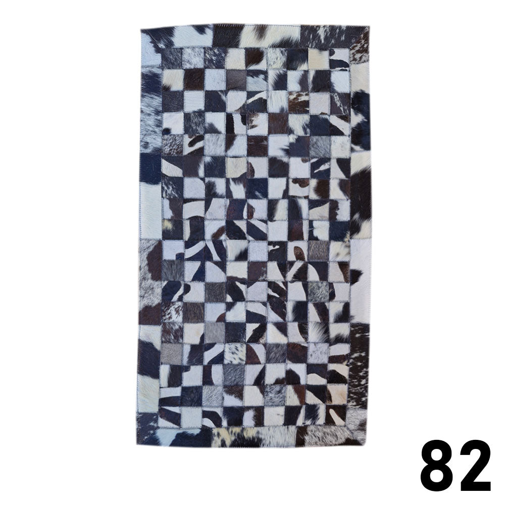 Mosaic Leather Patchwork Rug 3' x 1'5"