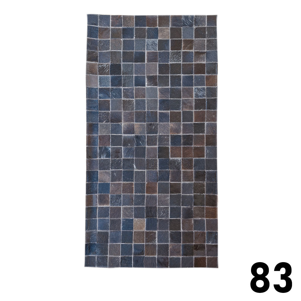 Mosaic Leather Patchwork Rug 3' x 1'5"