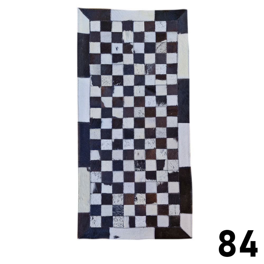 Mosaic Leather Patchwork Rug 3' x 1'5"