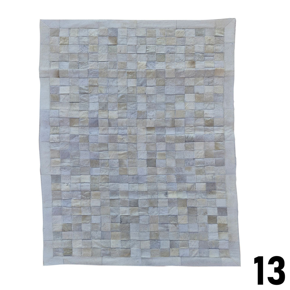 Mosaic Leather Patchwork Rug 3' x 4'9"