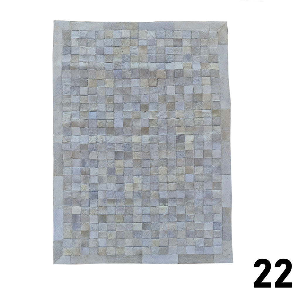 Mosaic Leather Patchwork Rug 3' x 4'9"