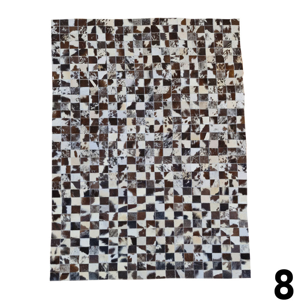Mosaic Leather Patchwork Rug 3' x 4'9"
