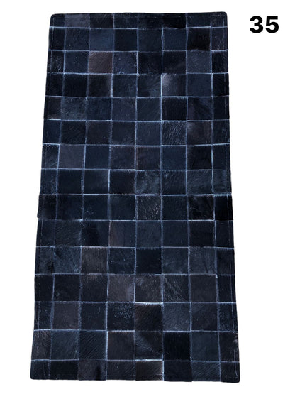Mosaic Leather Patchwork Rug 3' x 1'5"