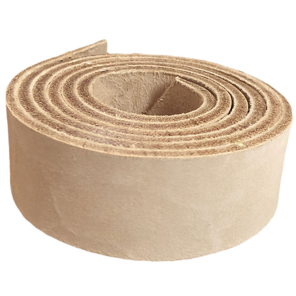 Natural Vegetable Tanned Leather Strips 1.8"