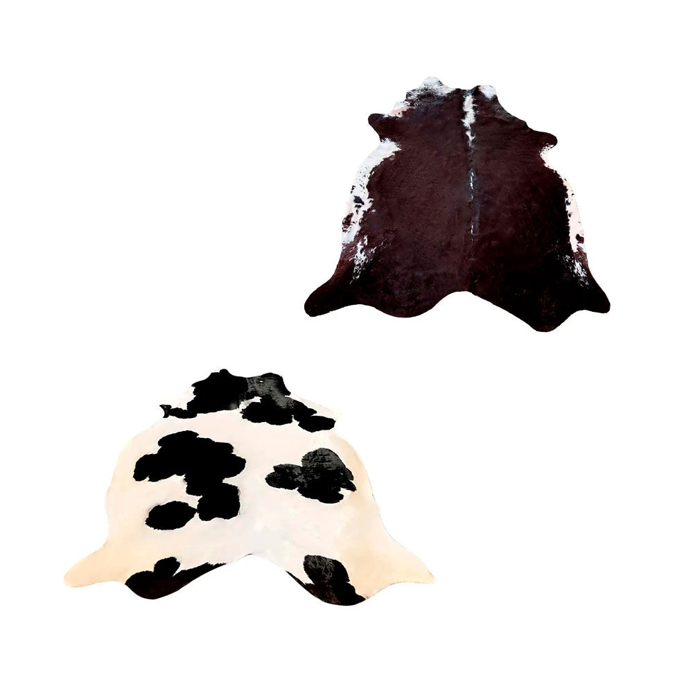 Cowhide Leather Animal Rug 6'5" x 6'5"