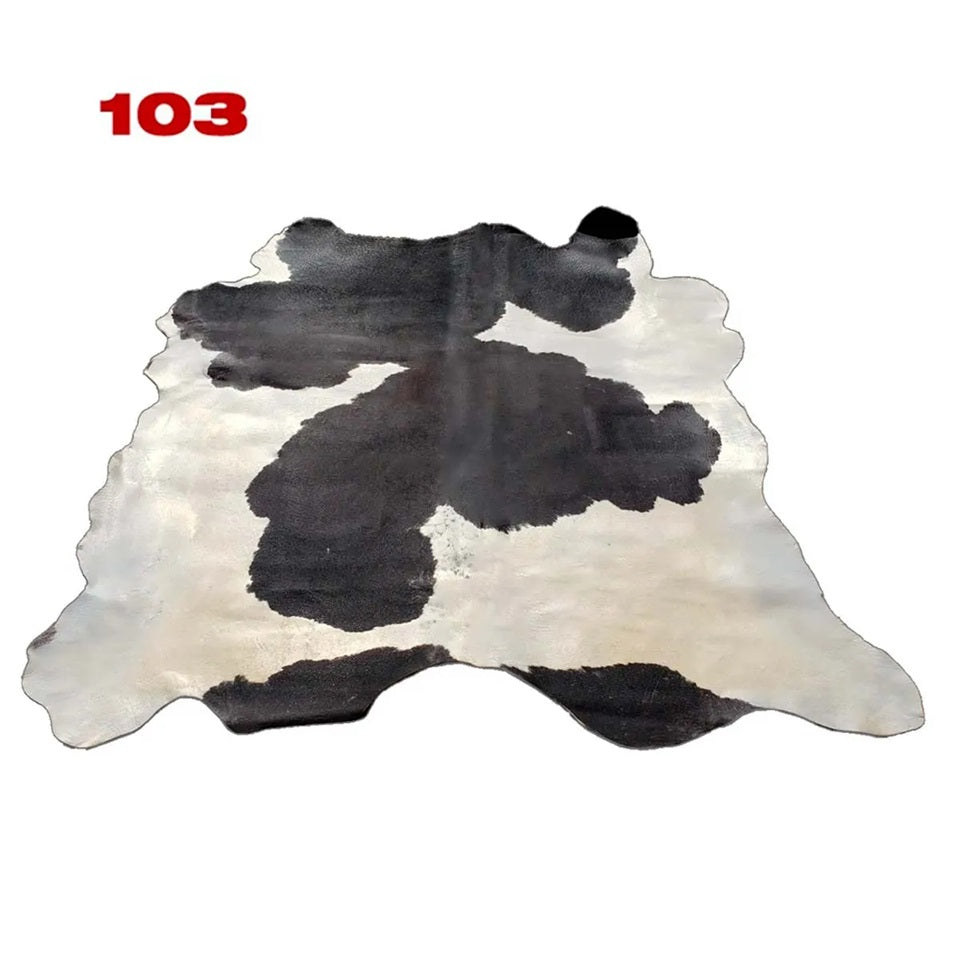 Cowhide Leather Animal Rug 6'5" x 6'5"