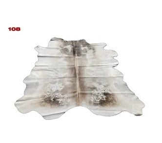 Cowhide Leather Animal Rug 8'2" x 8'2"