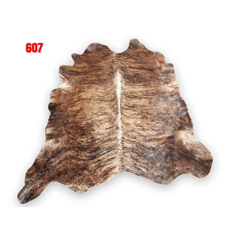 Cowhide Leather Animal Rug 6'5" x 6'5"