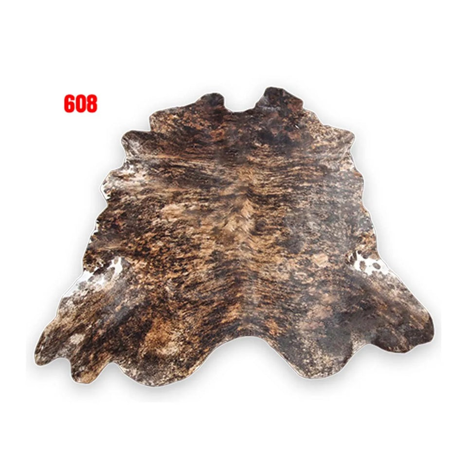 Cowhide Leather Animal Rug 6'5" x 6'5"