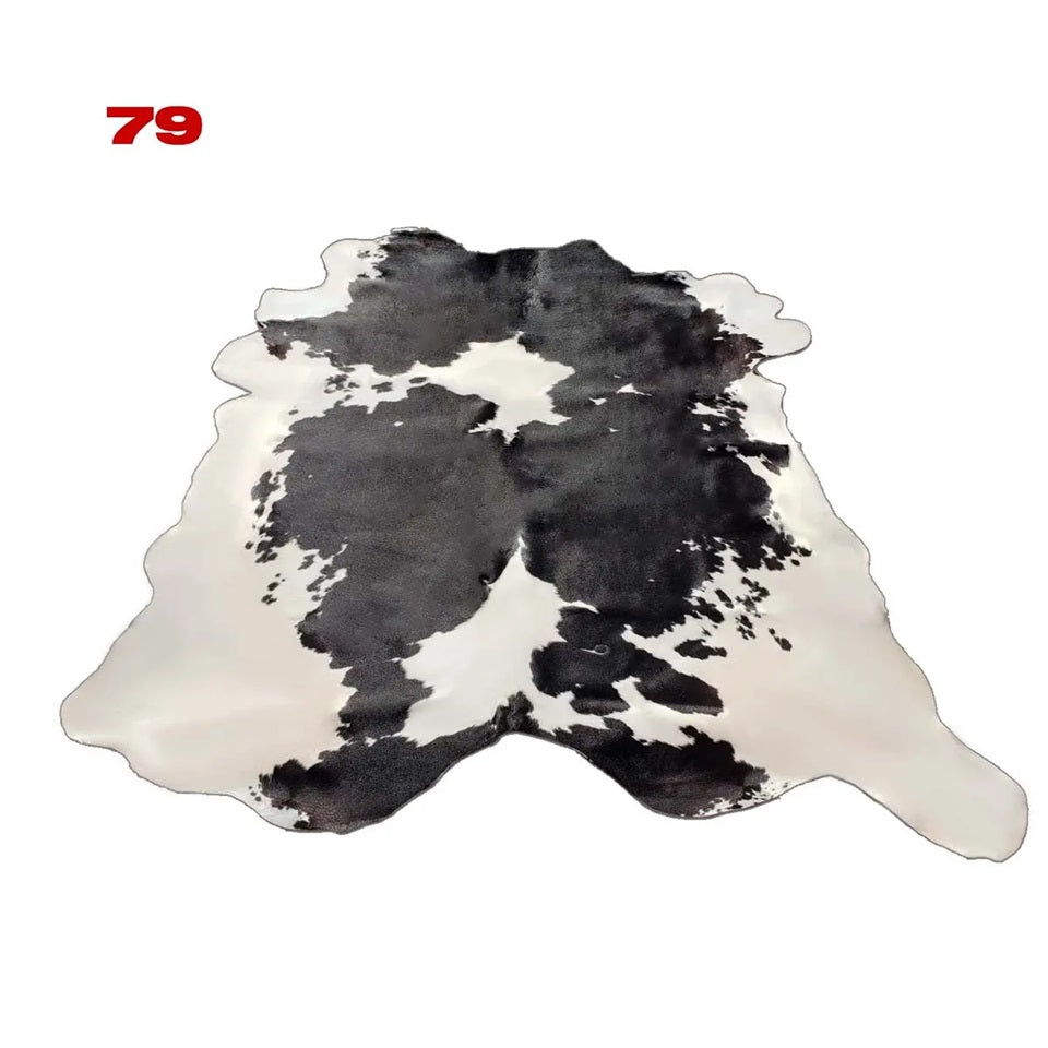 Cowhide Leather Animal Rug 6'5" x 6'5"