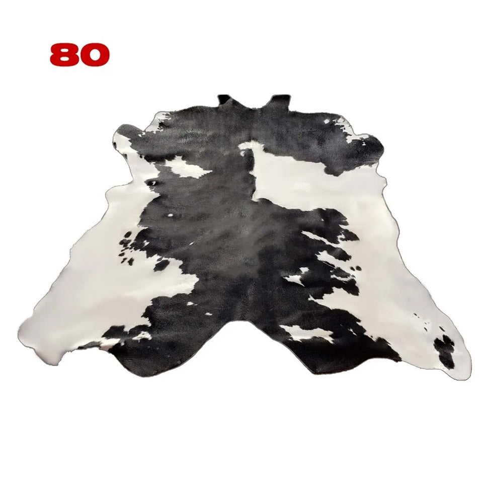 Cowhide Leather Animal Rug 6'5" x 6'5"