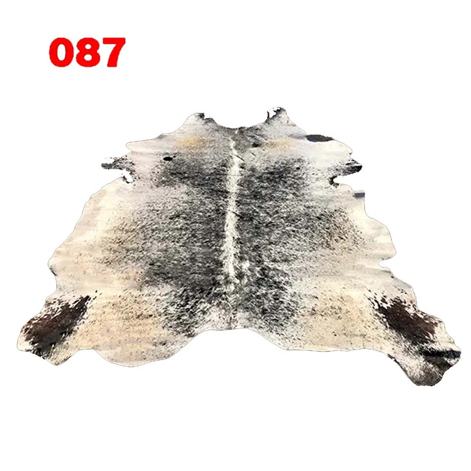 Cowhide Leather Animal Rug 6'5" x 6'5"