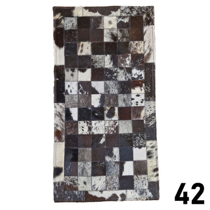 Mosaic Leather Patchwork Rug 3' x 1'5"