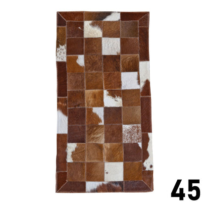 Mosaic Leather Patchwork Rug 3' x 1'5"