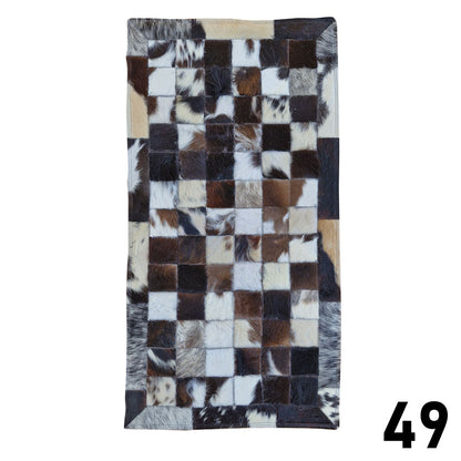 Mosaic Leather Patchwork Rug 3' x 1'5"