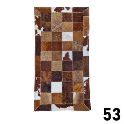 Mosaic Leather Patchwork Rug 3' x 1'5"