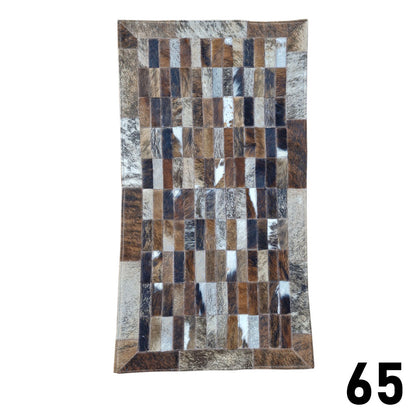 Mosaic Leather Patchwork Rug 3' x 1'5"