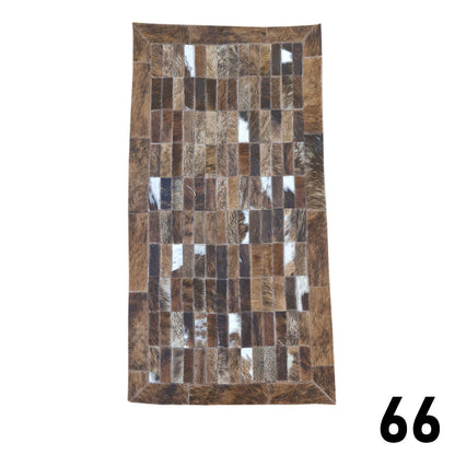 Mosaic Leather Patchwork Rug 3' x 1'5"