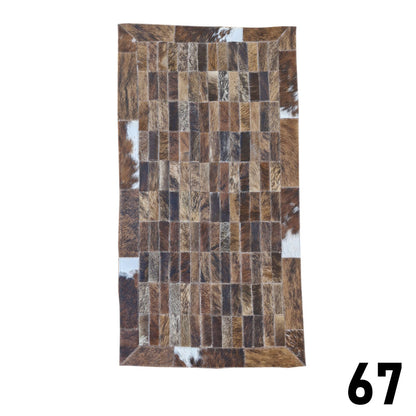 Mosaic Leather Patchwork Rug 3' x 1'5"