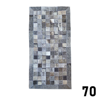 Mosaic Leather Patchwork Rug 3' x 1'5"