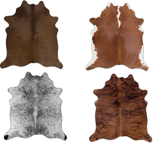 Cowhide Leather Animal Rug 8'2" x 8'2"