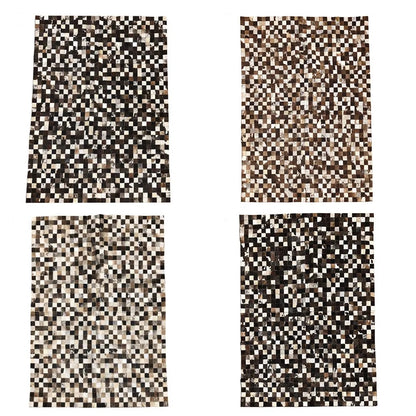 Mosaic Leather Patchwork Rug 6'5" x 4'9"